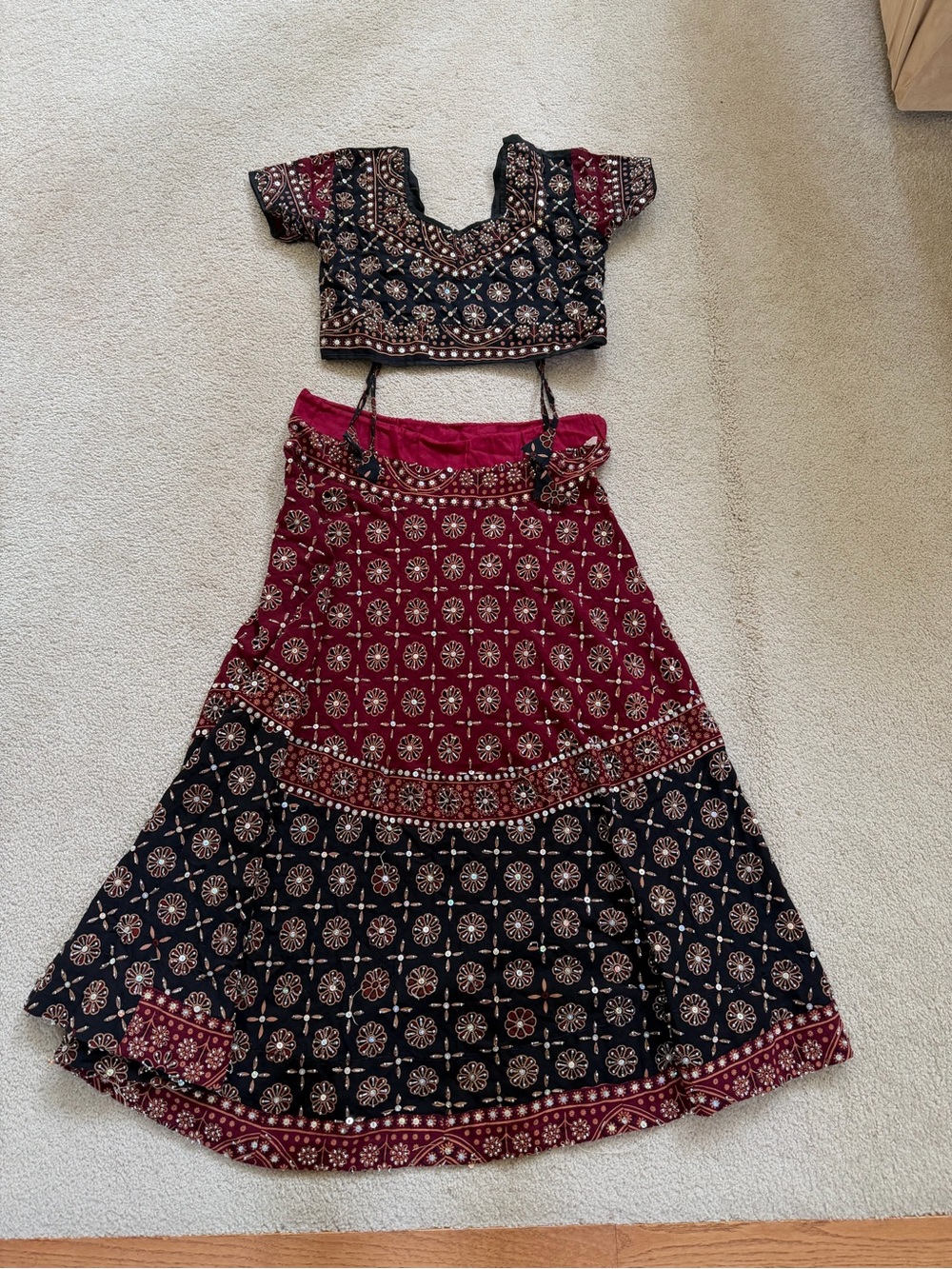 Traditional Embroidered Chaniya Choli Set - Teen/Women’s petite